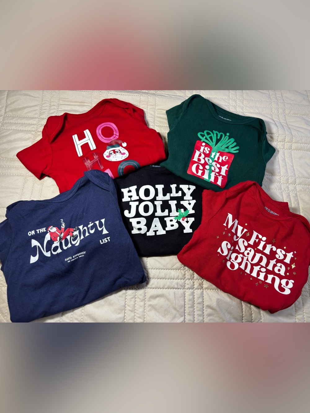 BUNDLE Old Navy 12-18M Holiday Baby Bodysuits